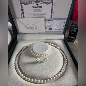 Genuine Cultured freshwater pearls set